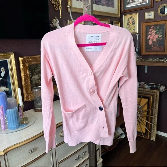 Wear Cissa The Wrap Cardigan Pink Salt XS/S - Picture 3 of 12